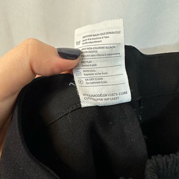 Vince Satin Piped Black Elastic Waist Jogger Pull On Relaxed Trouser Pant Small - Picture 3 of 8